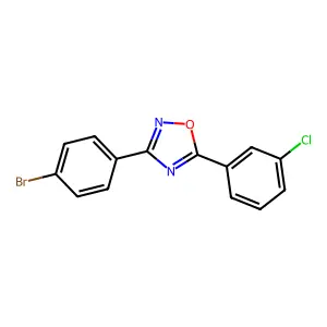 3-(4-Bromophenyl)-5-(3-chlorophenyl)-1,2,4-oxadiazole structure