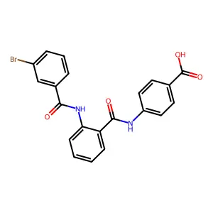 4-({2-[(3-Bromobenzoyl)amino]benzoyl}amino)benzoic acid structure
