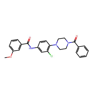 N-[4-(4-benzoylpiperazin-1-yl)-3-chlorophenyl]-3-methoxybenzamide structure