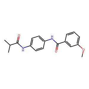 N-[4-(isobutyrylamino)phenyl]-3-methoxybenzamide structure