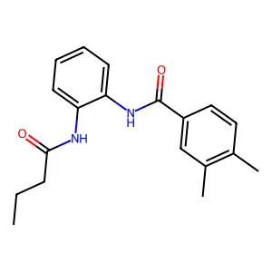 N-[2-(butanoylamino)phenyl]-3,4-dimethylbenzamide structure