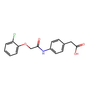 (4-{[(2-Chlorophenoxy)acetyl]amino}phenyl)acetic acid structure