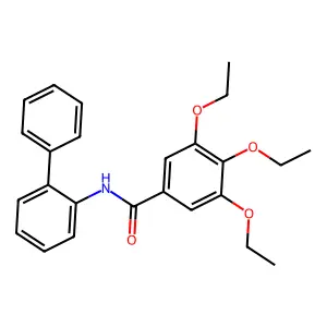 3,4,5-triethoxy-N-(2-phenylphenyl)benzamide structure
