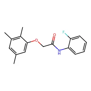 N-(2-fluorophenyl)-2-(2,3,5-trimethylphenoxy)acetamide structure