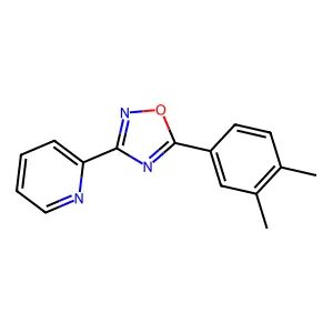 2-[5-(3,4-Dimethylphenyl)-1,2,4-oxadiazol-3-yl]pyridine structure