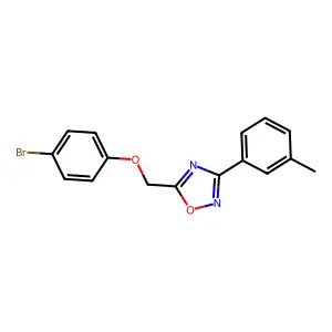 5-[(4-Bromophenoxy)methyl]-3-(3-methylphenyl)-1,2,4-oxadiazole structure