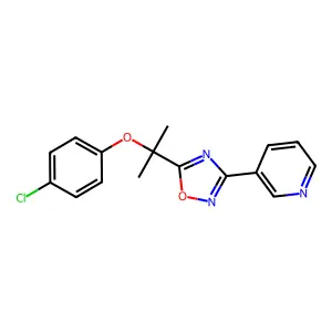 5-[2-(4-Chlorophenoxy)propan-2-yl]-3-pyridin-3-yl-1,2,4-oxadiazole structure