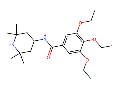 3,4,5-triethoxy-N-(2,2,6,6-tetramethylpiperidin-4-yl)benzamide structure