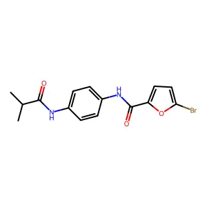 5-bromo-N-[4-(isobutyrylamino)phenyl]-2-furamide structure