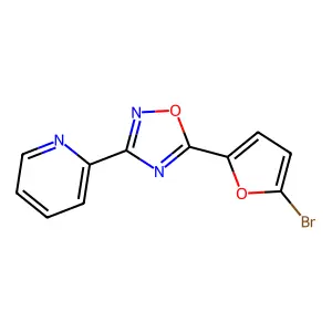 5-(5-Bromofuran-2-yl)-3-pyridin-2-yl-1,2,4-oxadiazole structure