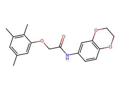 N-(2,3-dihydro-1,4-benzodioxin-6-yl)-2-(2,3,5-trimethylphenoxy)acetamide structure