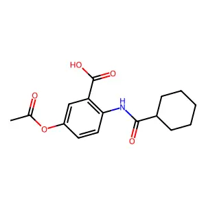 5-Acetyloxy-2-[[cyclohexyl(oxo)methyl]amino]benzoic acid structure