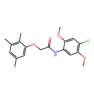 N-(4-chloro-2,5-dimethoxyphenyl)-2-(2,3,5-trimethylphenoxy)acetamide structure