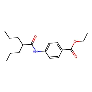 Ethyl 4-[(2-propylpentanoyl)amino]benzoate structure
