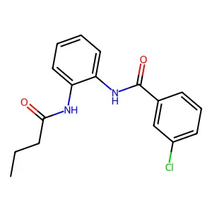 N-[2-(butanoylamino)phenyl]-3-chlorobenzamide structure