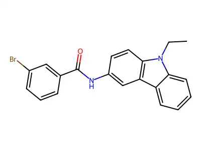3-bromo-N-(9-ethylcarbazol-3-yl)benzamide structure