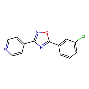 4-[5-(3-Chlorophenyl)-1,2,4-oxadiazol-3-yl]pyridine structure