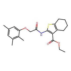 ethyl 2-(2-(2,3,5-trimethylphenoxy)acetamido)-4,5,6,7-tetrahydrobenzo[b]thiophene-3-carboxylate structure