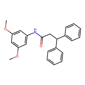 N-(3,5-dimethoxyphenyl)-3,3-diphenylpropanamide structure