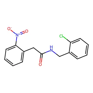 N-(2-chlorobenzyl)-2-(2-nitrophenyl)acetamide structure