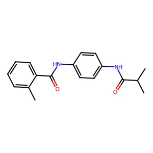 N-[4-(isobutyrylamino)phenyl]-2-methylbenzamide structure