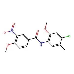 N-(4-chloro-2-methoxy-5-methylphenyl)-4-methoxy-3-nitrobenzamide structure
