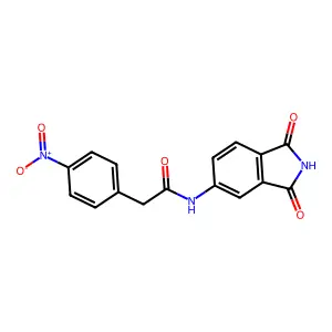 N-(1,3-dioxoisoindol-5-yl)-2-(4-nitrophenyl)acetamide structure