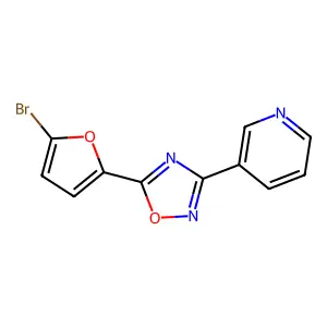 3-[5-(5-Bromofuran-2-yl)-1,2,4-oxadiazol-3-yl]pyridine structure