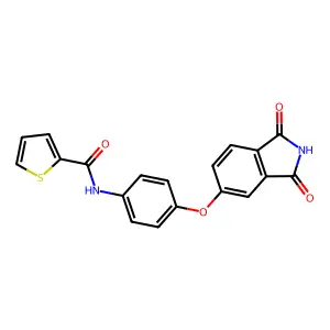 N-[4-[(2,3-Dihydro-1,3-dioxo-1H-isoindol-5-yl)oxy]phenyl]-2-thiophenecarboxamide structure