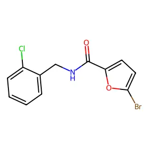5-bromo-N-[(2-chlorophenyl)methyl]furan-2-carboxamide structure
