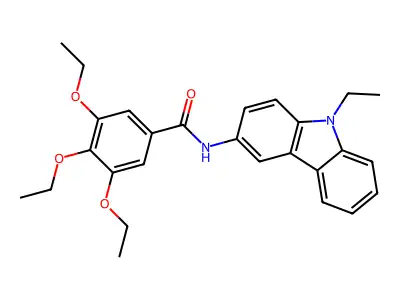 3,4,5-triethoxy-N-(9-ethylcarbazol-3-yl)benzamide structure