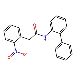 2-(2-nitrophenyl)-N-(2-phenylphenyl)acetamide structure