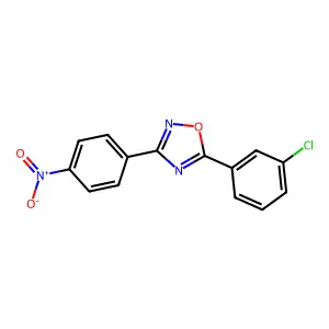 5-(3-Chlorophenyl)-3-(4-nitrophenyl)-1,2,4-oxadiazole structure