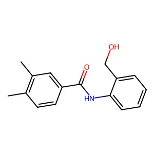 N-[2-(hydroxymethyl)phenyl]-3,4-dimethylbenzamide structure