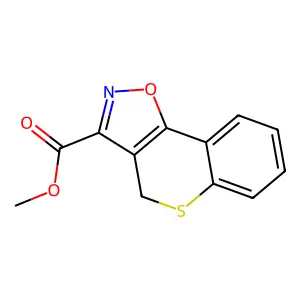 Methyl 4H-thiochromeno(3,4-d)isoxazole-3-carboxylate structure