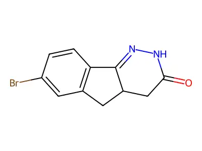 2,4,4a,5-Tetrahydro-7-bromo-3H-indeno(1,2-c)pyridazin-3-one structure