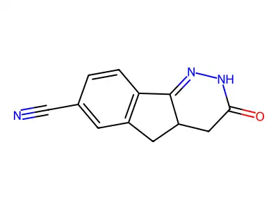 2H-Indeno(1,2-c)pyridazine-7-carbonitrile, 3,4,4a,5-tetrahydro-3-oxo- structure