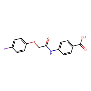 4-{[(4-Iodophenoxy)acetyl]amino}benzoic acid structure