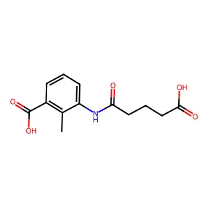 3-[(4-Carboxybutanoyl)amino]-2-methylbenzoic acid structure