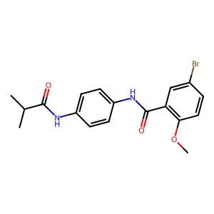 5-bromo-2-methoxy-N-[4-(2-methylpropanoylamino)phenyl]benzamide structure