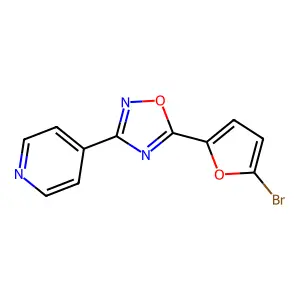 4-[5-(5-Bromofuran-2-yl)-1,2,4-oxadiazol-3-yl]pyridine structure