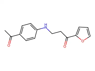 3-(4-Acetylanilino)-1-(furan-2-yl)propan-1-one structure