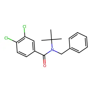 N-benzyl-N-tert-butyl-3,4-dichlorobenzamide structure
