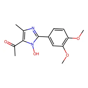 1-[2-(3,4-dimethoxyphenyl)-1-hydroxy-4-methyl-1H-imidazol-5-yl]ethanone structure