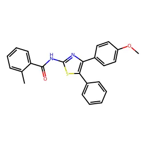 N-[4-(4-methoxyphenyl)-5-phenyl-1,3-thiazol-2-yl]-2-methylbenzamide structure
