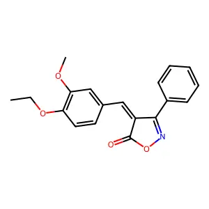 (4E)-4-[(4-ethoxy-3-methoxyphenyl)methylidene]-3-phenyl-1,2-oxazol-5-one structure