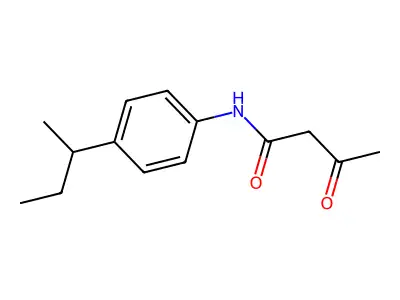 N-(4-sec-butylphenyl)-3-oxobutanamide structure