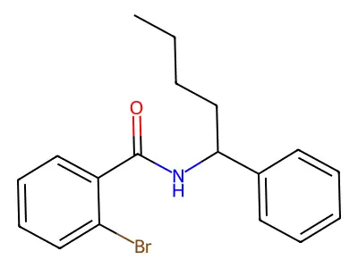 2-bromo-N-(1-phenylpentyl)benzamide structure