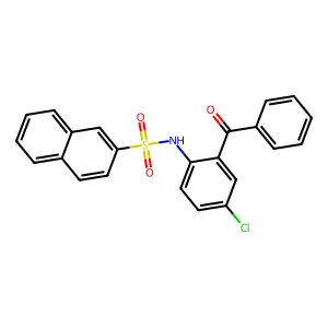 N-(2-benzoyl-4-chlorophenyl)naphthalene-2-sulfonamide structure