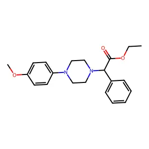 Ethyl 2-[4-(4-methoxyphenyl)piperazin-1-yl]-2-phenylacetate structure